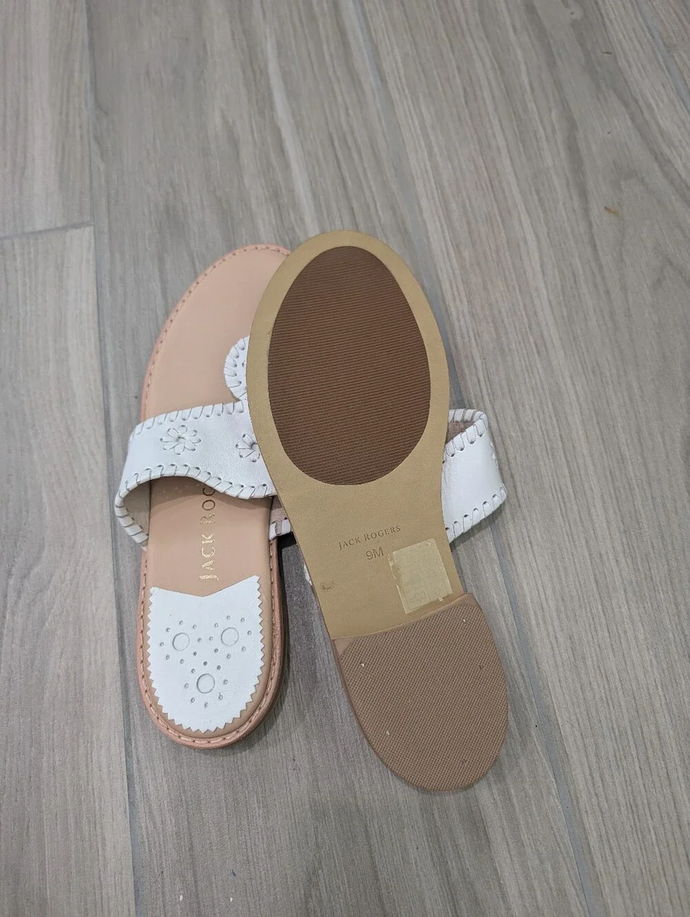 Jack Rodgers White Flip Flop Sandals Size 9